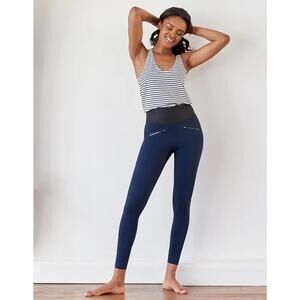 ADAY Throw it Higher Navy Blue High Waist Leggings Womens Size XS Active Yoga